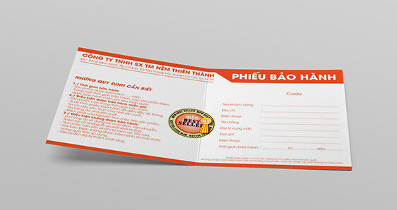 In phiếu bảo hành tại Đà Nẵng