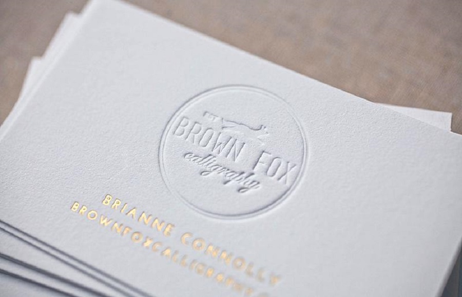 In name card dập nổi