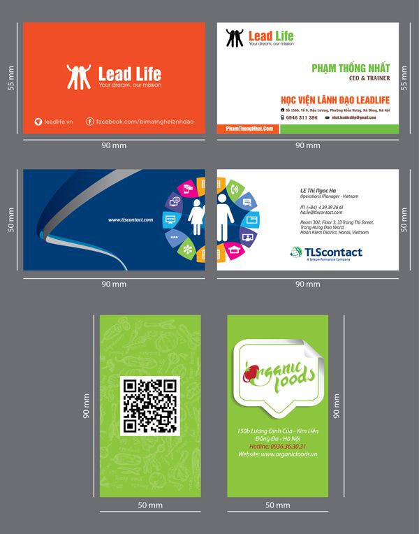 kích thước card visit trong corel